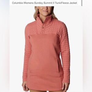 Columbia coral  Quilted Sunday summit II tunic fleece